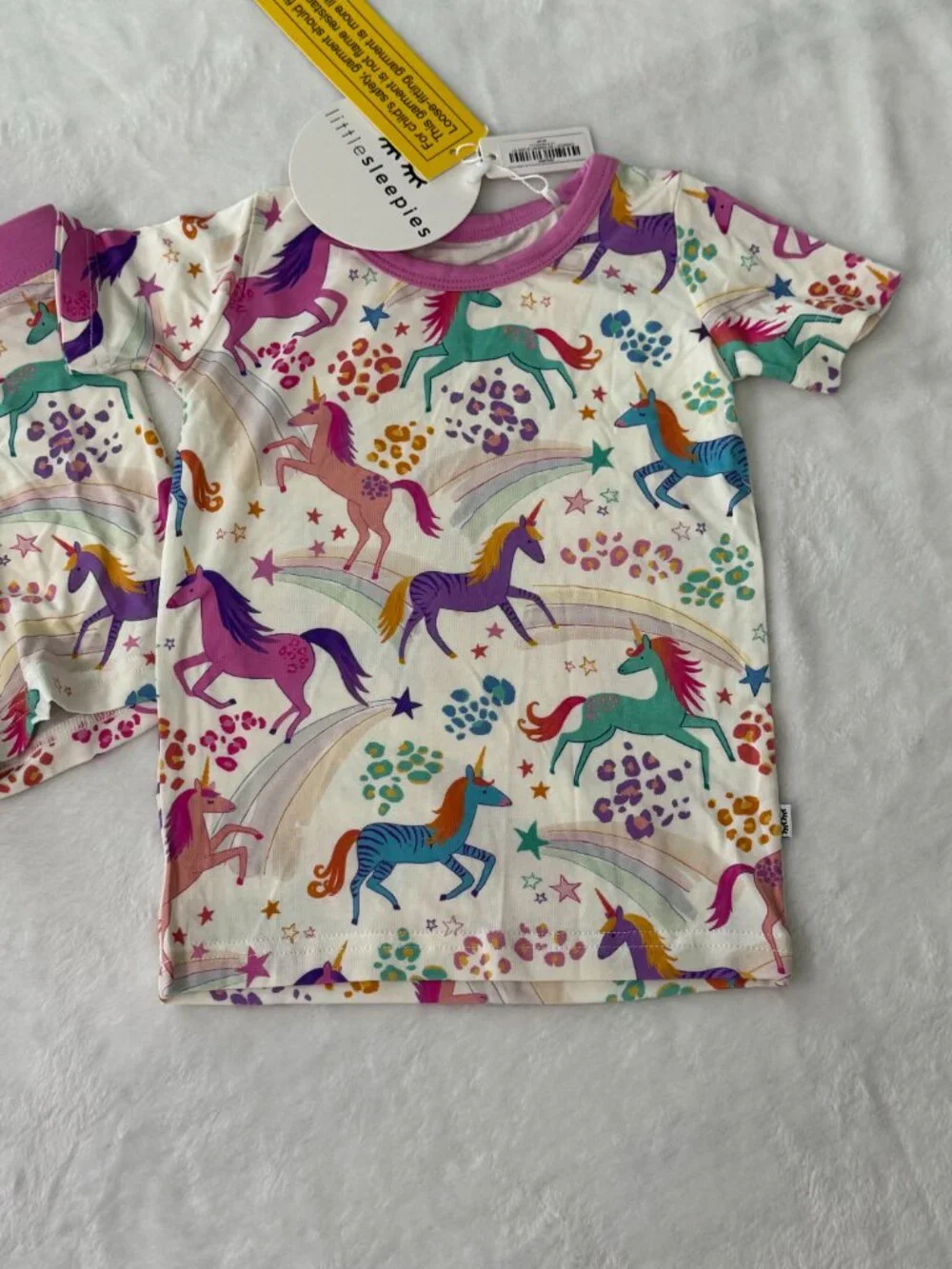 Little Sleepies Unicorn Magic Two-Piece SS & Shorts 12/18 Months